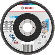 BOSCH X451 Fächerschleifscheibe, 125 × 22,23 mm, G40, T27, 15x 2608626179