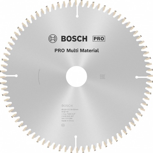 BOSCH PRO Multi Material Kreissägeblatt, 216 × 2,5 × 30 mm, T80 2608640447
