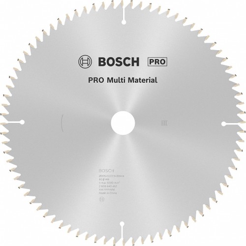 BOSCH PRO Multi Material Kreissägeblatt, 305 × 3,2 × 30 mm, T80 2608640452