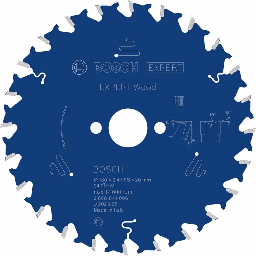 BOSCH EXPERT Wood Kreissägeblatt, 130x2,4/1,6x20 mm, Z24 2608644006