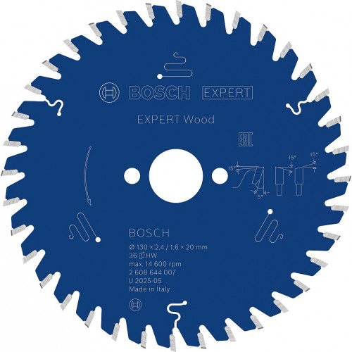 BOSCH EXPERT Wood Kreissägeblatt, 130x2,4/1,6x20 mm, Z36 2608644007