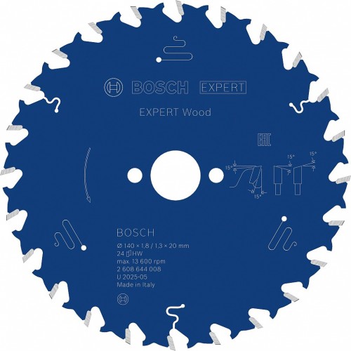 BOSCH EXPERT Wood Kreissägeblatt, 140x1,8/1,3x20 mm, Z24 2608644008