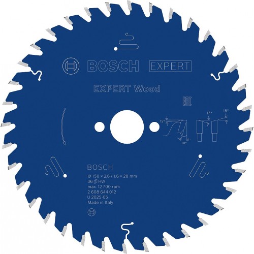 BOSCH EXPERT Wood Kreissägeblatt, 150x2,6/1,6x20 mm, Z36 2608644012