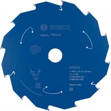 BOSCH Kreissägeblatt für Akku Expert for Wood 160x20x1,5/1x12T 2608644502