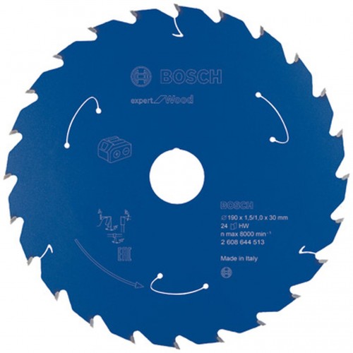 BOSCH Kreissägeblatt für Akk Expert for Wood 190×1,5/1×30 T24 2608644513