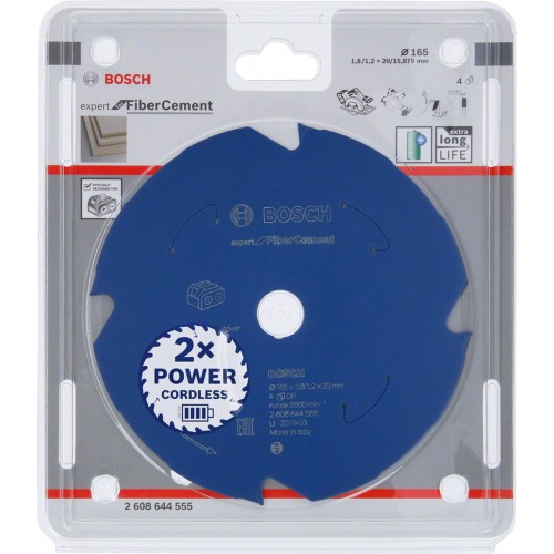 BOSCH BOSCH Fiberzement-Sägeblatt 165x20x1,8/1,2x4Z 2608644555 BOSCH BOSCH Fiberzement-Sägeblatt 165x20x1,8/1,2x4Z 2608644555