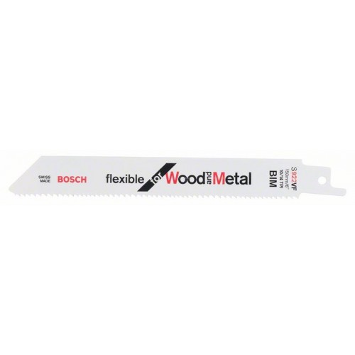 BOSCH S 922 VF Flexible for Wood and Metal Säbelsägeblätter, 5 Stück, 2608656017