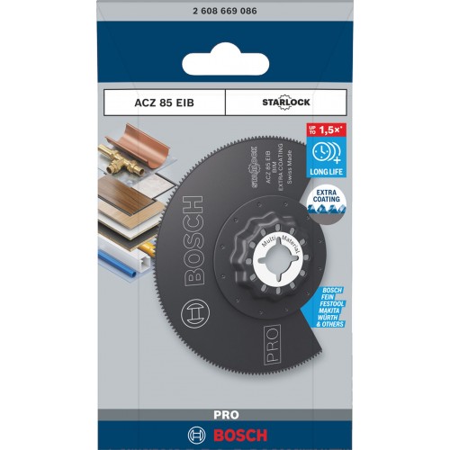 BOSCH PRO ACZ 85 EIB Blatt für Multifunktionswerkzeuge, 85 mm 2608669086 BOSCH PRO ACZ 85 EIB Blatt für Multifunktionswerkzeuge, 85 mm 2608669086