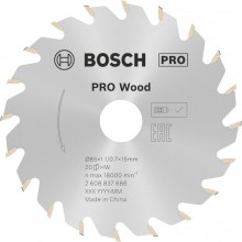 BOSCH PRO Wood cordless Kreissägeblatt, 85 x 1,1 x 15 mm 2608837666