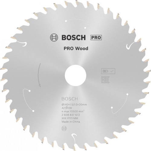 BOSCH PRO Wood cordless Kreissägeblatt 140x20x1,5/1,0x42T 2608837672
