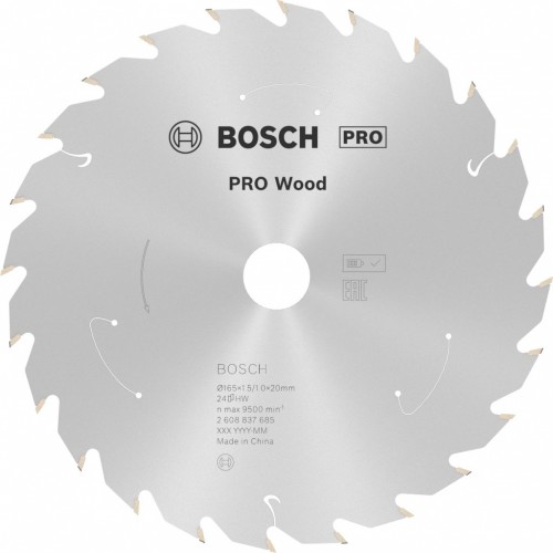 BOSCH PRO Wood cordless Kreissägeblat 165x20x1,5/1,0x24T 2608837685