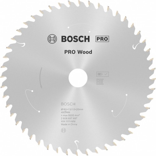 BOSCH PRO Wood cordless Kreissägeblat 165x20x1,5/1,0x48T 2608837687
