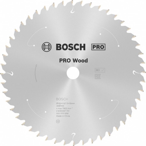 BOSCH PRO Wood cordless Kreissägeblatt 184x16x1,6/1,0x48T 2608837701