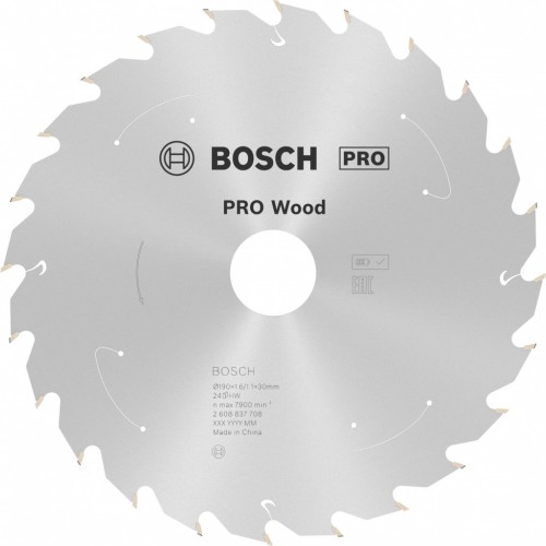BOSCH PRO Wood cordless Kreissägeblat 190x30x1,6/1,1x24T 2608837708