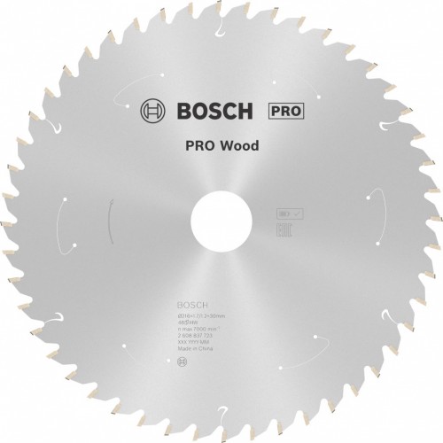 BOSCH PRO Wood cordless Kreissägeblatt 216×1,7/1,2×30 T48, 2608837723