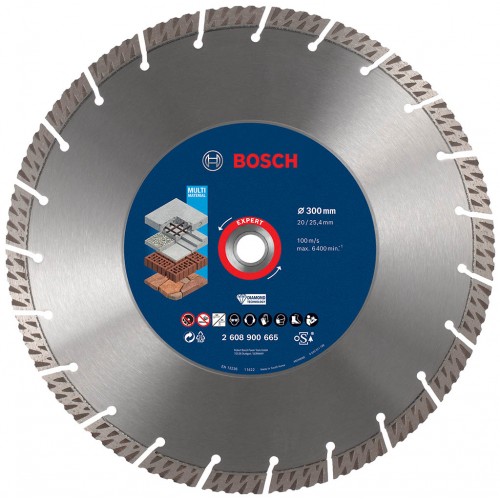 BOSCH EXPERT MultiMaterial Diamanttrennscheiben, 300 x 20/25,40 x 3 x 15 mm 2608900665