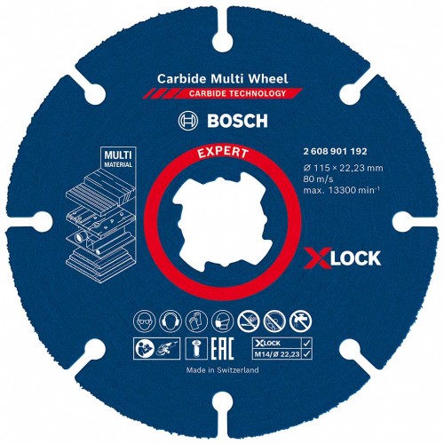 BOSCH EXPERT Carbide Multi Wheel X-LOCK Trennscheibe, 115 mm, 22,23 mm 2608901192