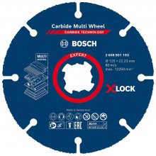 BOSCH EXPERT Carbide Multi Wheel X-LOCK Trennscheibe, 125 mm, 22,23 mm 2608901193