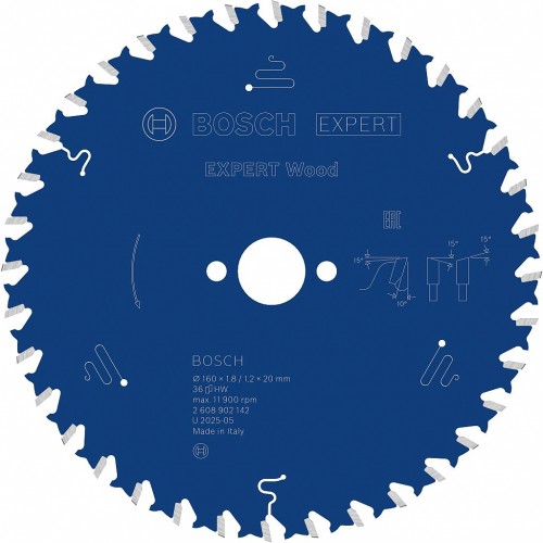 Bosch Kreissägeblatt Expert for Wood, 160 × 1,8/1,2 × 20 mm, T36 2608902142