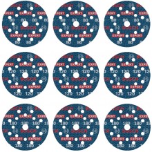 BOSCH EXPERT O780 Foil Schleiffolien-Set, 125 mm G80, G120 , G180, 9 ks 2608902407