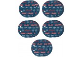 BOSCH EXPERT O780 Foil Schleiffolie Set, 125 mm,G60/G80/G120/G180/G240 2608902429