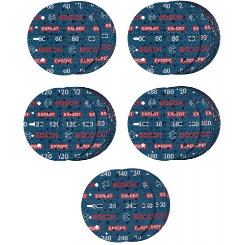 BOSCH EXPERT O780 Foil Schleiffolie Set, 150 mm,G60/G80/G120/G180/G240 2608902470