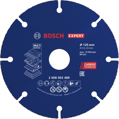 Bosch EXPERT Multi Material Carbide-Trennscheibe 125mm, 22,23mm 2608902489 Bosch EXPERT Multi Material Carbide-Trennscheibe 125mm, 22,23mm 2608902489