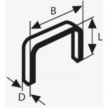 BOSCH Flachdrahtklammer, typ 51, 10 x 1 x 6mm 2609200200