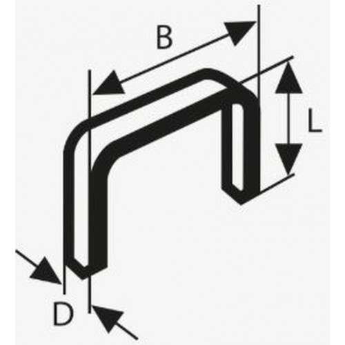 BOSCH Flachdrahtklammer, typ 52, 12,3 x 1,25 x 8mm 2609200205
