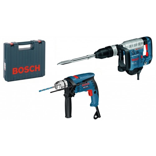 BOSCH GSH 5 CE Schlaghammer mit SDS-max + GSB 13 RE Schlagbohrmaschine 0615990L0H