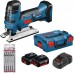BOSCH GST 18 V-LI S Professional Akku-Stichsäge + 5-tlg. Stichsägeblatt-Set 06015A5106
