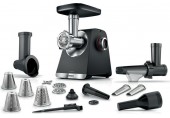 Bosch Serie 6 Fleischwolf MultiPower 2100 W Schwarz, silver metalic MFWS650B