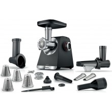 Bosch Serie 6 Fleischwolf MultiPower 2100 W Schwarz, silver metalic MFWS650B