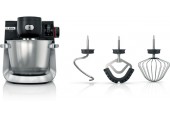 Bosch Serie 6 Küchenmaschine mit Waage 1600 W Schwarz, Edelstahl gebürstet MUMS6ZS00