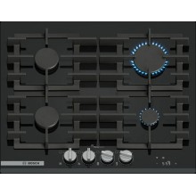 Bosch Serie 8 Gaskochfeld 60 cm Hartglas, Schwarz PRP6A6H40