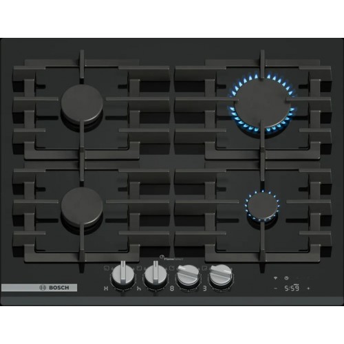 Bosch Serie 8 Gaskochfeld 60 cm Hartglas, Schwarz PRP6A6H40 Bosch Serie 8 Gaskochfeld 60 cm Hartglas, Schwarz PRP6A6H40