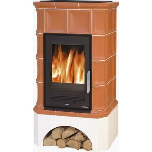 ABX BOHEMIA, Kachelofen mit Blecheinsatz, terra rosa 4636-7TR ABX BOHEMIA, Kachelofen mit Blecheinsatz, terra rosa 4636-7TR