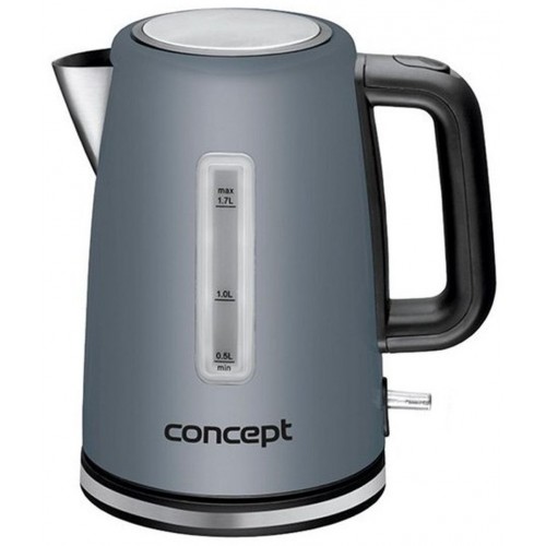 CONCEPT RK-3110GY Edelstahl-Wasserkocher, 1,7 L Grau rk3110gy