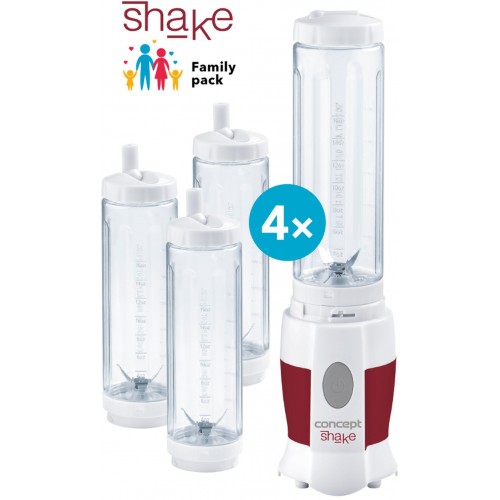 CONCEPT SM-3354 Smoothie Maker SHAKE AND GO Familypack 4 Flaschen, 500ml, 180W sm3354