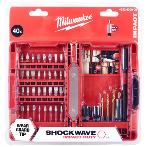 Milwaukee Shockwave Impact duty Shockwave Bitset 40-teilig 4932430908