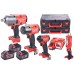 Milwaukee M18 FPP4G3-553X Akku-maschinenset 4933492528