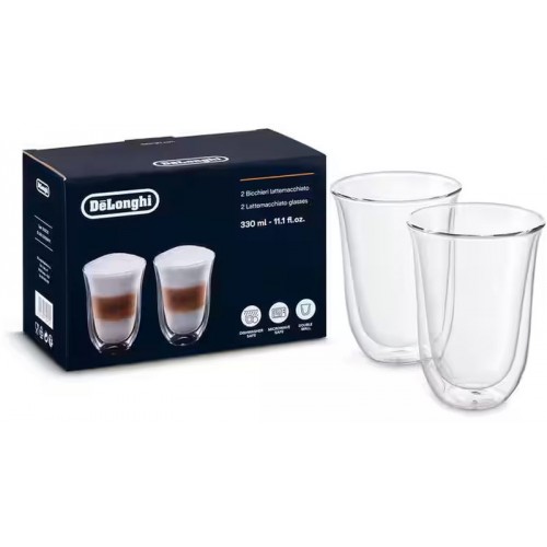 DeLonghi Latte Macchiato Gläser, 330 ml, 2 Stk DLSC312 DeLonghi Latte Macchiato Gläser, 330 ml, 2 Stk DLSC312