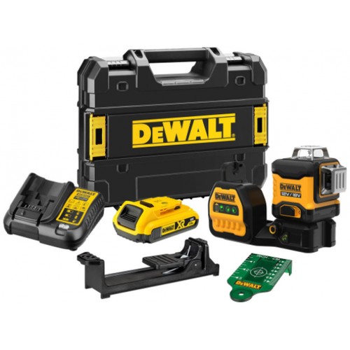 DeWALT DCE089D1G18-QW Multilinienlaser 3x360 Grün (1x2,0Ah/18V/12V)