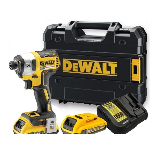 DeWALT DCF887D2-QW Akku Schlagdreher Dreigang 1/4" (205Nm/18V/2x2,0Ah) Tstak