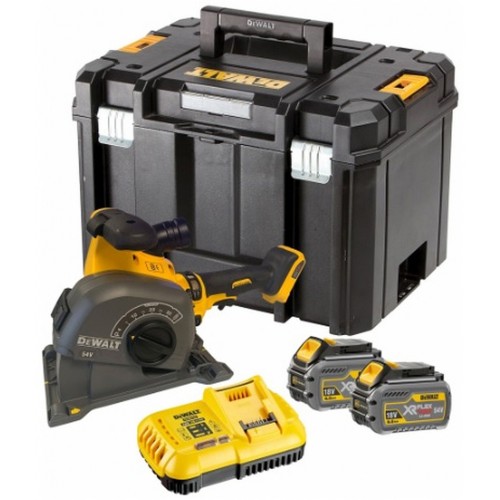 DeWALT DCG200T2-QW Akku-Mauerwerksnut XR FlexVolt (54V/2x6,0Ah/125mm) Tstak