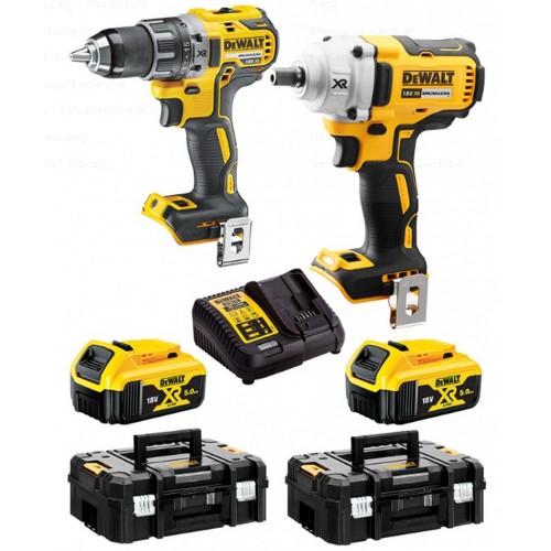 DeWALT DCK2077P2T-QW Akku-Kombopack DCD791 + DCF894 (18V/2x5,0Ah) 2xTstak