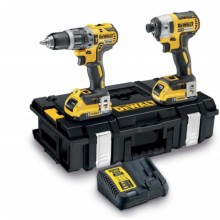 DeWALT DCK266P2LR Combo set (DCD796) + (DCF887) + (18V/2x5.0Ah) + (DCB115) + Tstak