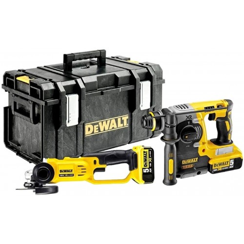 DeWALT Akku Pack DCH273 Kombihammer DCG412 Winkelschleifer 18V 2 x 5Ah DCK272P2