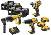 DeWALT DCK372M3T Combo Tool Kit 18 V 3 x 4,0 Ah Li-Ion XR mit Tstak II DCK372M3T-Gehäusen