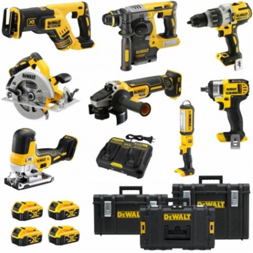 DeWALT DCK820P4 Akku-Kombopack 8-teilig 18 V 5 Ah